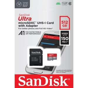 Card de memorie SanDisk Ultra, MicroSD, 512GB, Full Hd, Class 10, UHS-I Performance, U1, V30